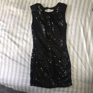 Black sequin dress